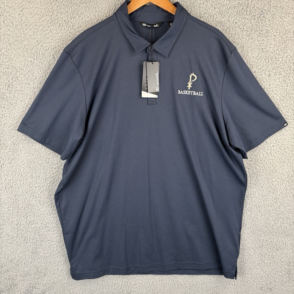 NEW Travis Mathew Polo Shirt Mens 3XL Blue Oceanside Golf Casual *Logo*